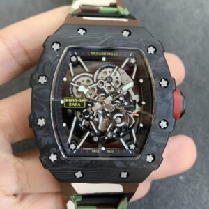 Replica Richard Mille RM35-02 KV Factory V3 Carbon Fiber Camouflage Strap watch