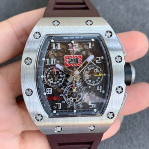 Replica Richard Mille RM11 KV Factory Titanium Brown Strap watch