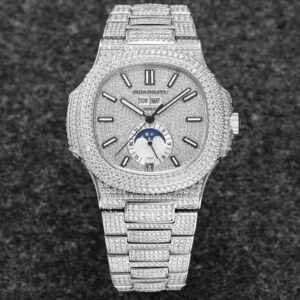 Replica Patek Philippe Nautilus 5726/1A-014 R8 Factory Gypsophila Silver Diamond watch
