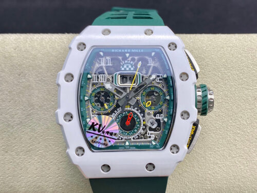 Replica Richard Mille RM011-03 KV Factory White Ceramic Skeleton Dial watch