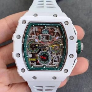 Replica Richard Mille RM011-03 KV Factory Ceramic White Strap watch