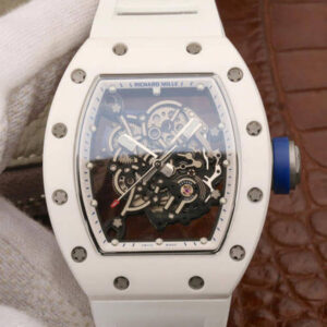 Replica Richard Mille RM055 KV Factory White Ceramic Case watch