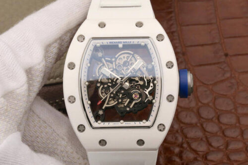 Replica Richard Mille RM055 KV Factory White Ceramic Case watch