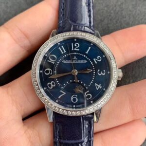 Replica Jaeger LeCoultre Rendez Vous 3448480 ZF Factory Blue Cowhide strap watch