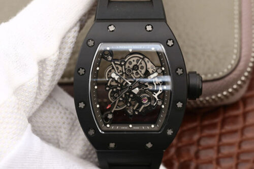 Replica Richard Mille RM055 KV Factory Ceramics Black Strap watch