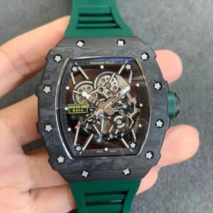 Replica Richard Mille RM035-02 KV Factory V3 Carbon Fiber Green Strap watch