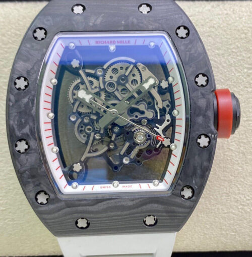 Replica Richard Mille RM055 KV Factory V2 White Rubber Strap watch