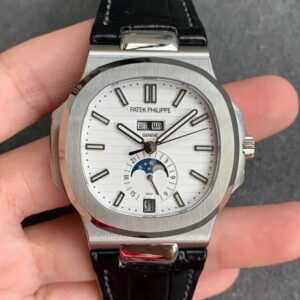 Replica Patek Philippe Nautilus 5726/1A-010 GR Factory Leather Strap watch