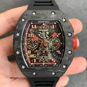 Replica Richard Mille RM-011 KV Factory V2 Black Forged Carbon watch