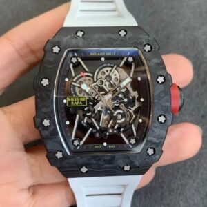 Replica Richard Mille RM35-02 KV Factory V3 Carbon Fiber White Strap watch