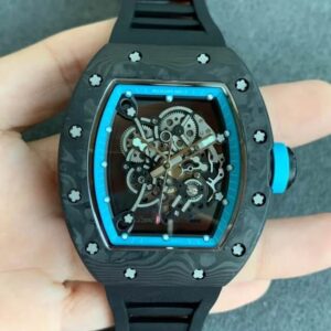 Replica Richard Mille RM055 KV Factory V2 Carbon Fiber Skeleton Dial watch