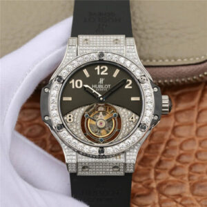 Replica Hublot Big Bang Tourbillon Diamond Black Dial watch
