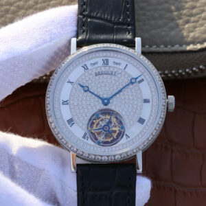 Replica Breguet Classique Tourbillon Stainless Steel Diamond Dial watch