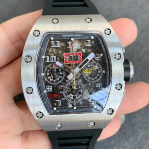 Replica Richard Mille RM011 KV Factory Black Rubber Strap watch