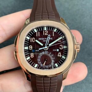 Replica Patek Philippe Aquanaut 5164R-001 GR Factory Brown Strap watch