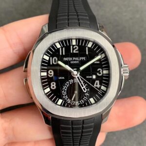 Replica Patek Philippe Aquanaut 5164A-001 GR Factory Black Strap watch