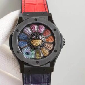 Replica Hublot Classic Fusion Takashi Murakami 507.CX.9000.RX.TAK21 Sunflower Colored Diamond Dial watch