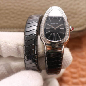 Replica Bvlgari Serpenti BV Factory Ceramic Black Dial watch