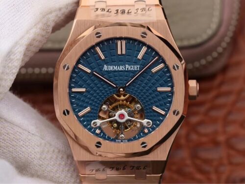 Replica Audemars Piguet Royal Oak Tourbillon 26522OR.OO.1220OR.01 JF Factory Blue Dial watch