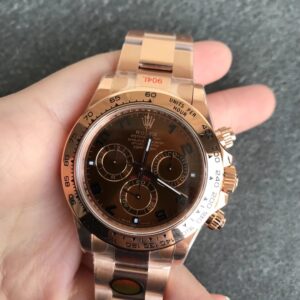 Replica Rolex Daytona m116505-0011 Noob Factory Rose Gold Brown Dial watch