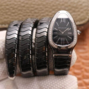 Replica Bvlgari Serpenti BV Factory Ceramic Diamond Bezel watch