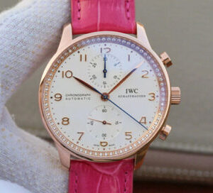 Replica IWC Portuguese ZF Factory Rose Gold Silver Dial watch