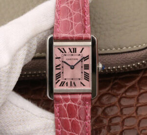 Replica Cartier Tank W5200000 Ladies K11 Factory Pink Dial watch