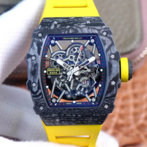 Replica Richard Mille RM35-02 ZF Factory Yellow Rubber Strap watch
