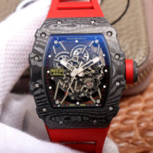 Replica Richard Mille RM35-02 ZF Factory Red Rubber Strap watch