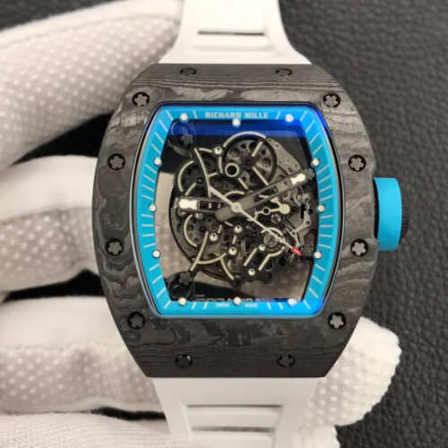 Replica Richard Mille RM055 ZF Factory Carbon Fiber Skeleton Dial watch