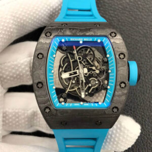 Replica Richard Mille RM055 ZF Factory Blue Rubber Strap watch