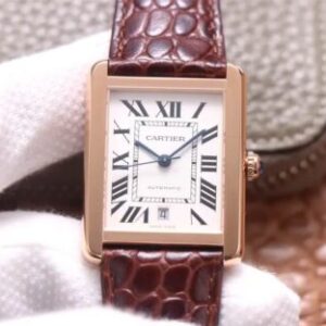 Replica Cartier Tank W5200026 V9 Factory Rose Gold watch