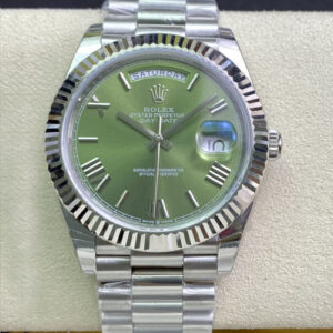 Replica Rolex Day Date M228239-0033 EW Factory Olive Green Dial - AR Replica Watches