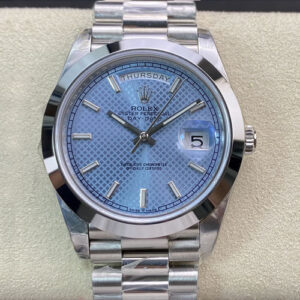 Replica Rolex Day Date M228206-0004 EW Factory Light Blue Dial - AR Replica Watches