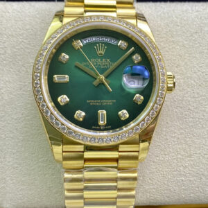 Replica Rolex Day Date M128348RBR-0035 EW Factory Diamond-set Bezel watch
