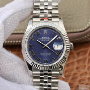 Replica Rolex Datejust GM Factory Stainless Steel Blue Dial watch