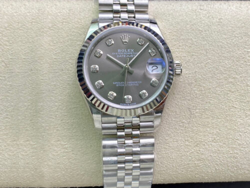 Replica Rolex Datejust M278274-0008 EW Factory Stainless Steel Grey Dial watch