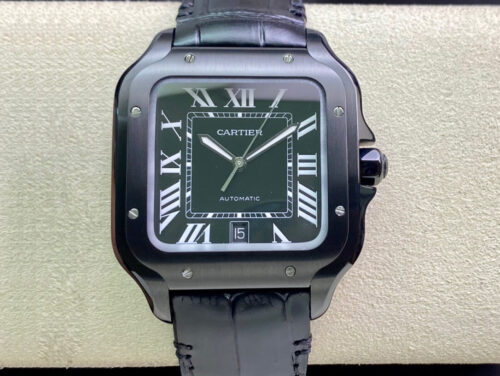 Replica Cartier Santos WSSA0039 GF Factory Rubber Strap Watch