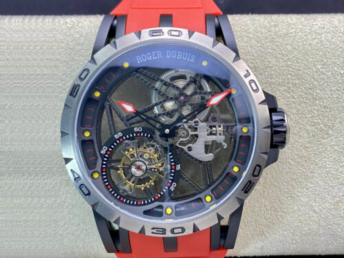 Replica Roger Dubuis Excalibur RDDBEX0549 BBR Factory Rubber Strap Watch
