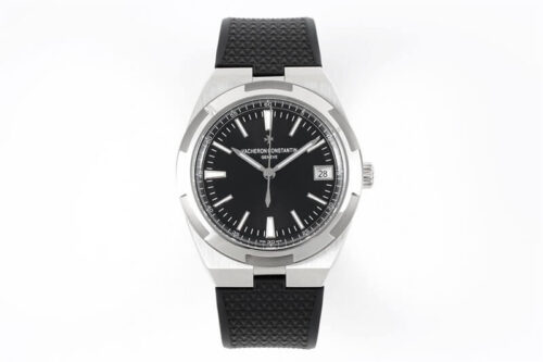 Replica Vacheron Constantin Overseas 4500V PPF Factory Diamond Black Strap Watch