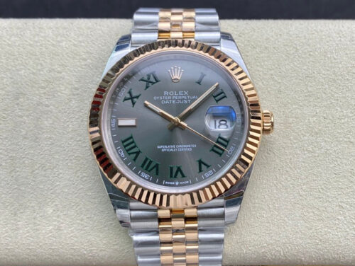 Replica Rolex Datejust M126331-0016 EW Factory Green Dial Watch