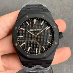 Replica Audemars Piguet Royal Oak 15500 DLC Version ZF Factory Black Strap Watch