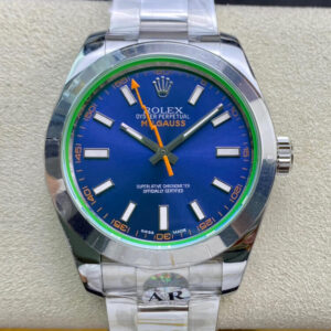 Replica Rolex Milgauss 116400GV AR Factory Stainless Steel Strap Watch