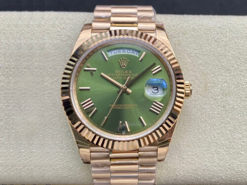 Replica Rolex Day-Date 40mm 228235 EW Factory Men Watches Green Dial Watch