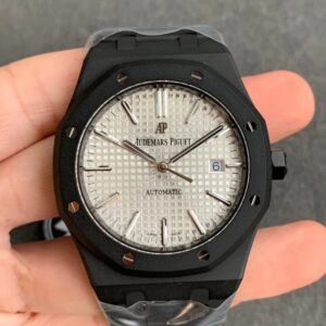 Replica Audemars Piguet Royal Oak 15400 DLC Version ZF Factory Black Strap Watch