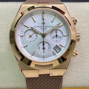 Replica Vacheron Constantin Overseas 5500V 8F Factory Brown Strap Watch