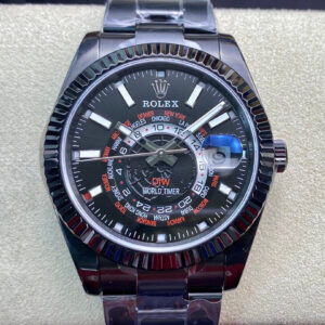 Replica Rolex Sky Dweller 40MM WWF Factory Black Strap Watch