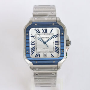 Replica Cartier Santos GF Factory White Dial Watch