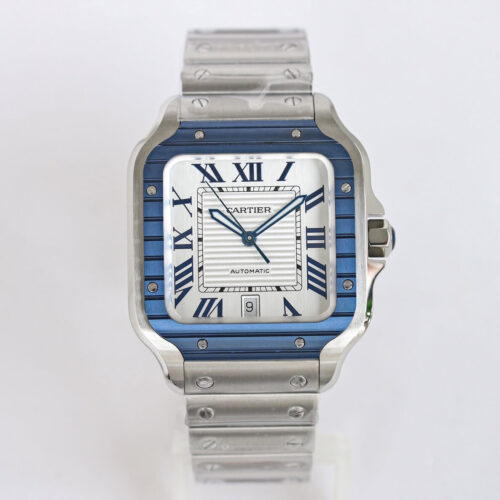 Replica Cartier Santos GF Factory White Dial Watch