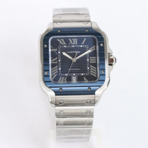 Replica Cartier Santos GF Factory Stainless Steel Strap Watch